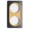 OHMTEC Epure Plaque Double Gris Anthracite Insert Bronze 
