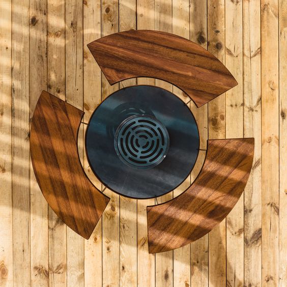 1/4 de protection en bois pour Brasero Stilo 600 - MASURIA