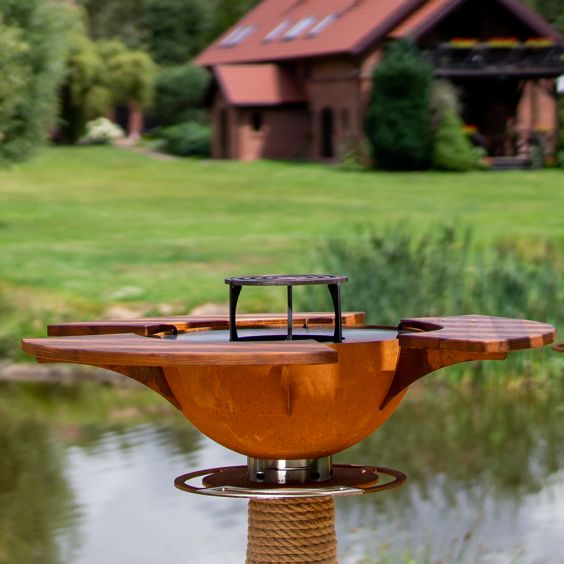 1/4 de protection en bois pour Brasero Stilo 800 - MASURIA