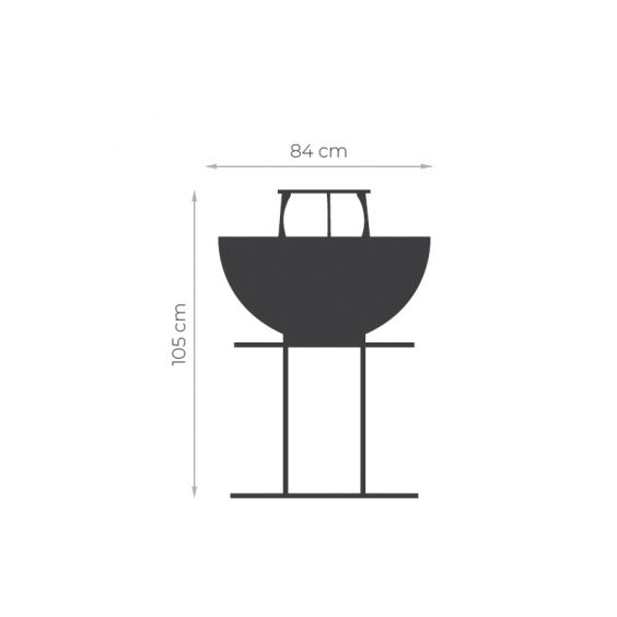 Brasero plancha Stilo 800 Corten - MASURIA