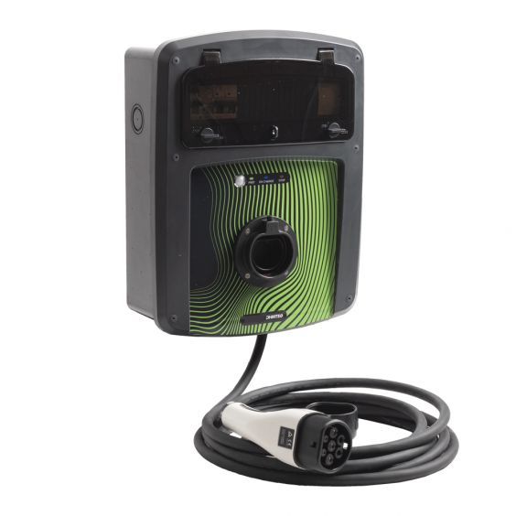 Coffret de recharge 7,4 kW avec contrôleur de charge et protection électrique + câble de 5m OHMTEC