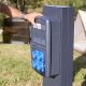 Borne métalique alu anthracite pour coffret de camping ou coffret de recharge OHMTEC