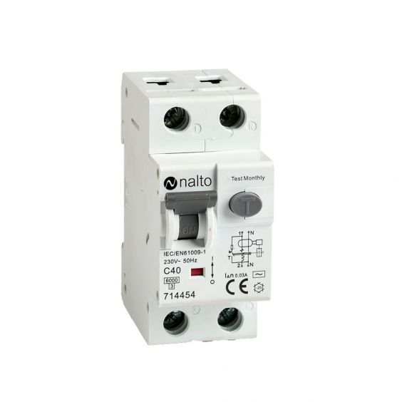 Disjoncteur Différentiel 40A - 30mA 1P+N Courbe C NALTO