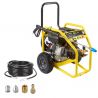 Pack nettoyeur haute-pression thermique 390cc 250 bar + déboucheur canalisation 20m STEINER