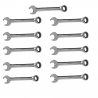 Jeu de 11 clés mixtes en acier chrome vanadium