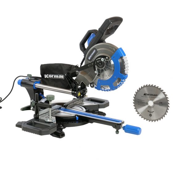 Scie à onglet radiale 2000W 216mm multi-matériaux double inclinaison laser KORMAN