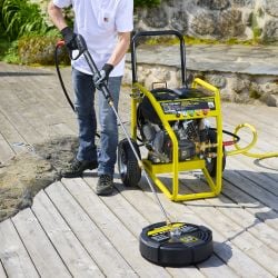 Brosse rotative de sol 15" + rallonge 30cm à connexion rapide ¼’ pour nettoyeur haute pression STEINER ref.216004 et ref.216005