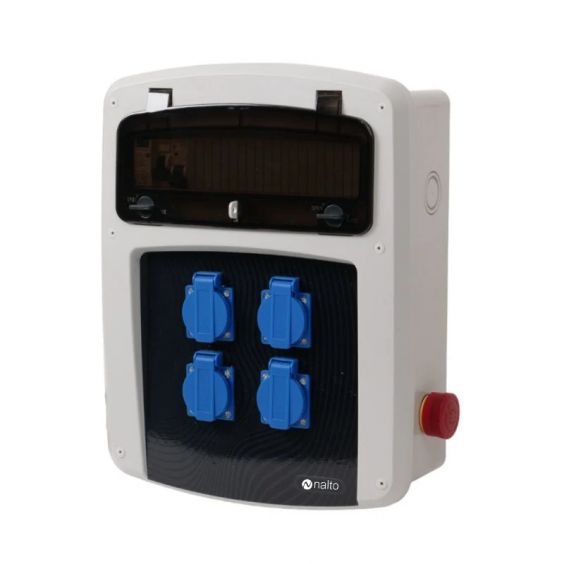 Coffret de chantier avec 4 prises monophasées NALTO