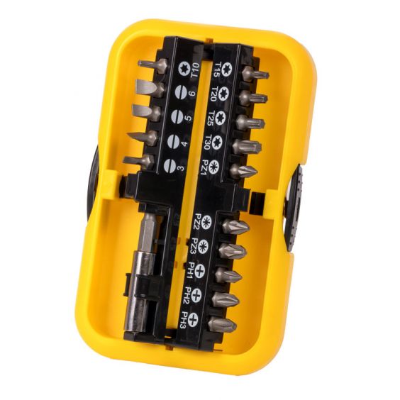 Jeu de 16 embouts de vissage Qualité S2 + Porte embout-magnétique et Support