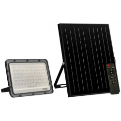 Projecteur LED extérieur solaire à fixer 9W noir WOLTZ