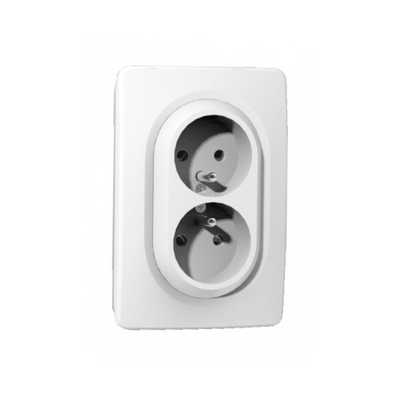 OHMTEC Epure Prise Double Blanc 