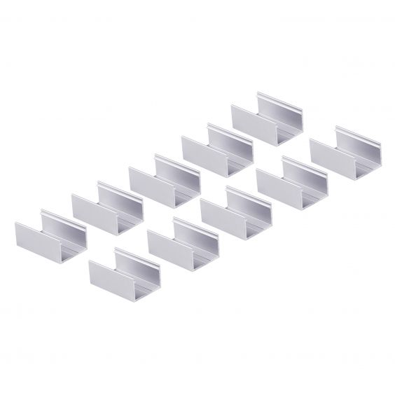 Lot de 10 clips Aluminium pour Ruban Led COB 24V IP65 10mm réf 812585