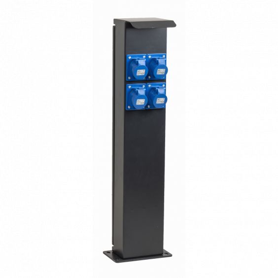 Potelet camping 80cm 4 prises CEE 10A avec protection OHMTEC