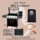 Pack complet BBQ gaz 5 feux ROSTER + housse + accessoires