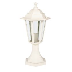 Borne Lumineuse Extérieure 60W E27 Plastique Blanc ELINA