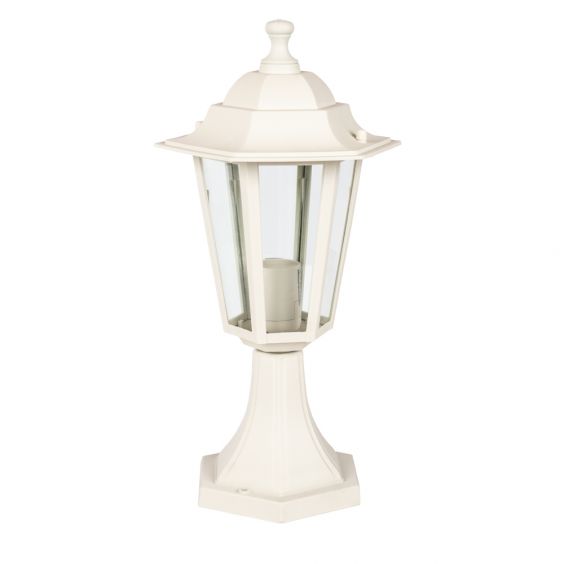 Borne Lumineuse Extérieure 60W E27 Plastique Blanc ELINA