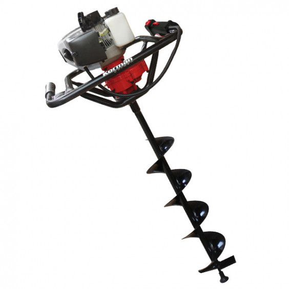 Tarière Thermique 52 cm3 + lot de 3 mèches KORMAN