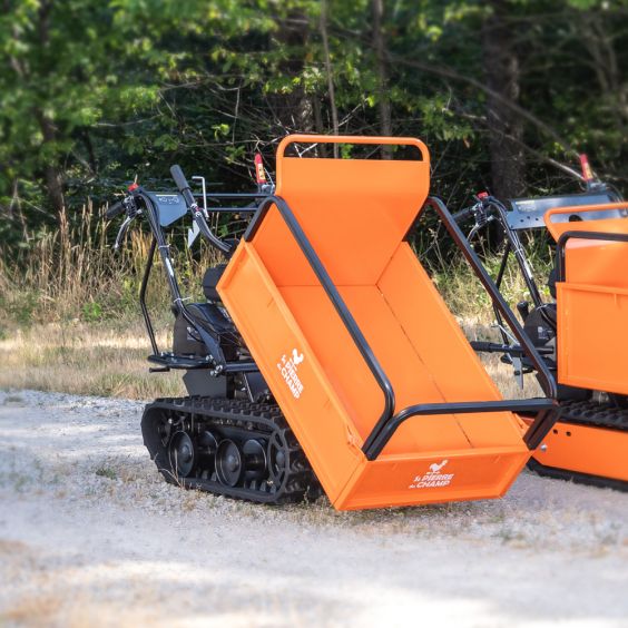 Brouette thermique 196cc benne extensible charge 300Kg + lame chasse-neige