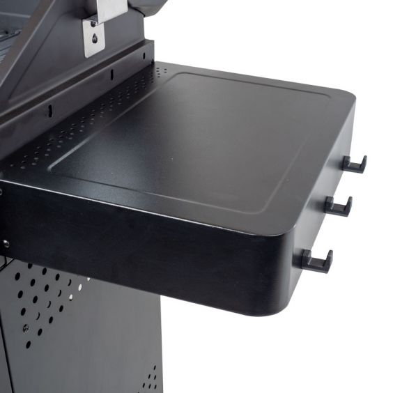 Barbecue gaz ROSTER 5 brûleurs dont 1 latéral avec plancha et grilles de cuisson combinées + Air Fryer 6L 1700W